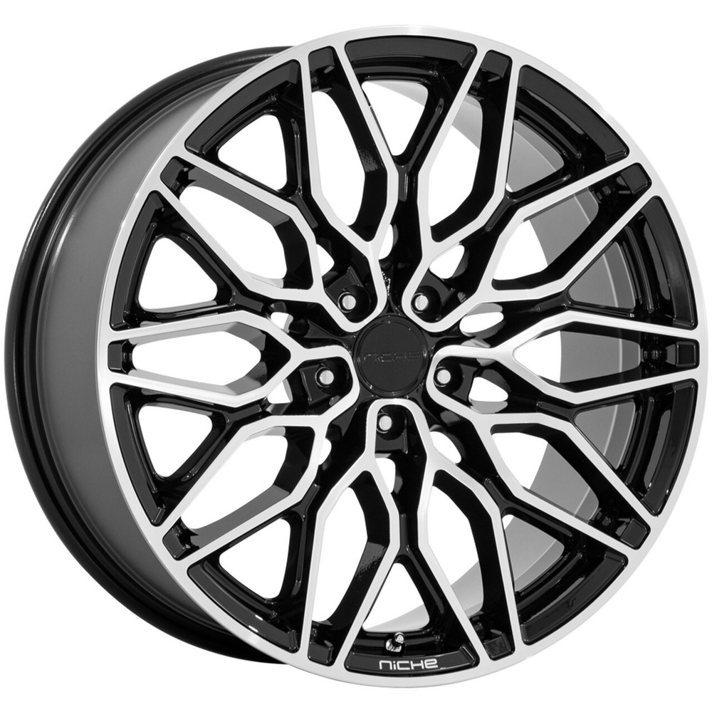 20x9 +35 Niche NC277 Calabria 5 5x4.5 Gloss Black Machined Wheels (Set of 4)
