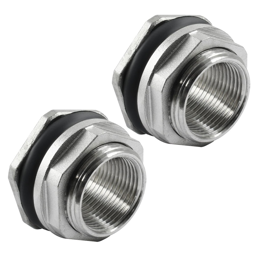 2 Pack Bulkhead Water Tank Fitting, 1