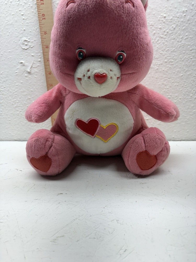 Care Bears Love a Lot Bear 9 Inch Pink Plush Stuffed Toy 2002 Play Along