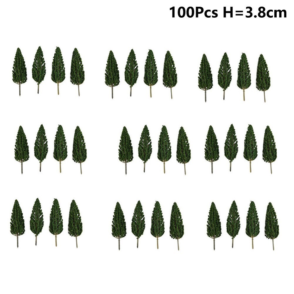 100Pcs Model Trees 38MM Model-Pine Trees N Scale Train-Railroad Landscape Layout