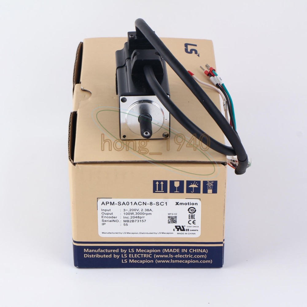 One New LS LG servo motor APM-SA01ACN-8-SC1