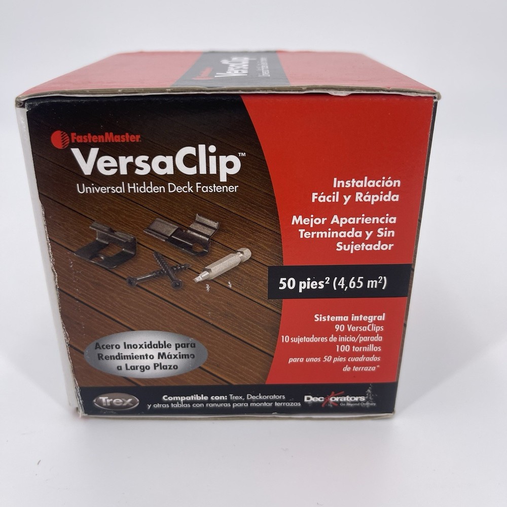 FastenMaster Trex Versaclip Universal Hidden Deck Fastener 50sq ft 90 clips