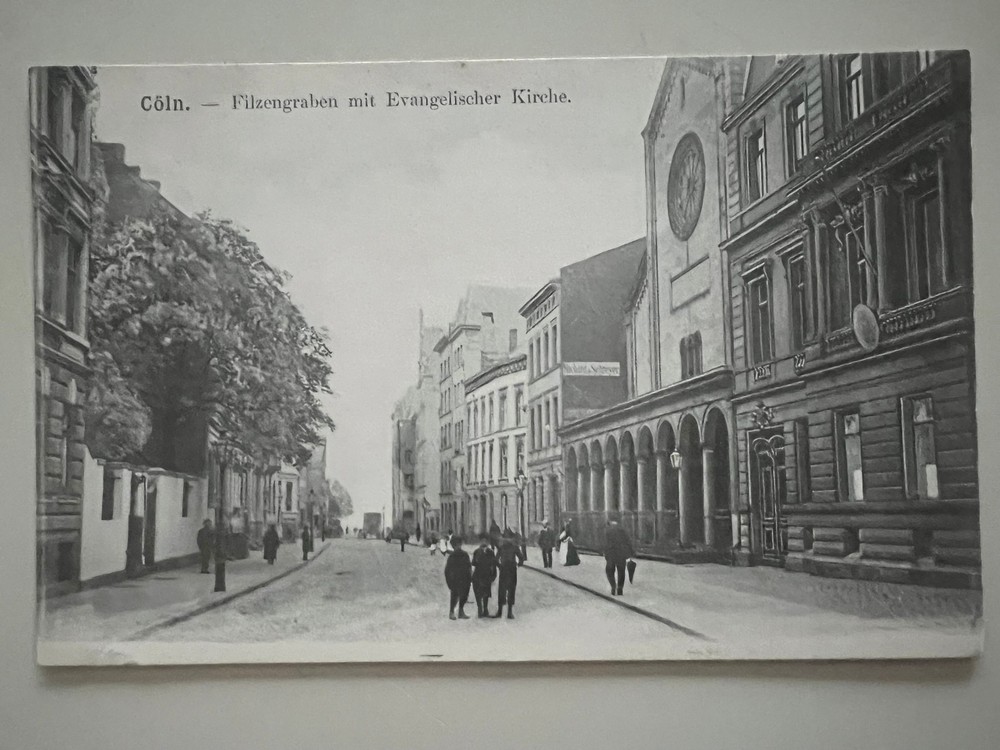Postcard Cologne Filzengraben Richaerd & Schreyer Street Postcard Photo ca 1919