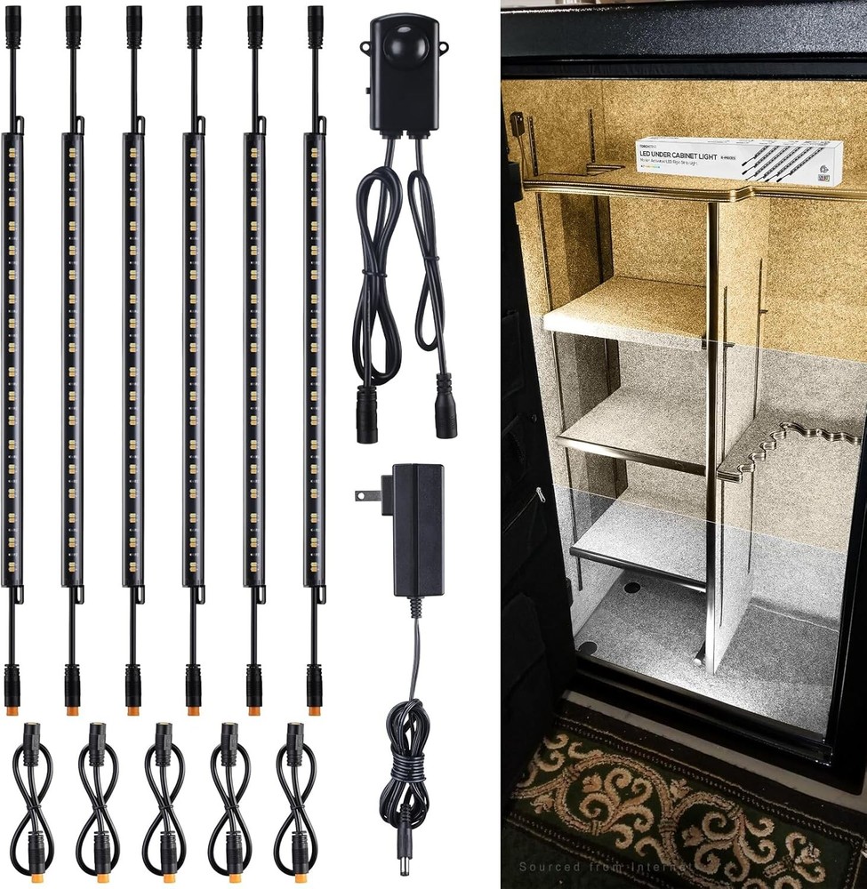 LED Motion Sensor Light Kit with 3 Color Temperature for Gun Safes & Cabinets