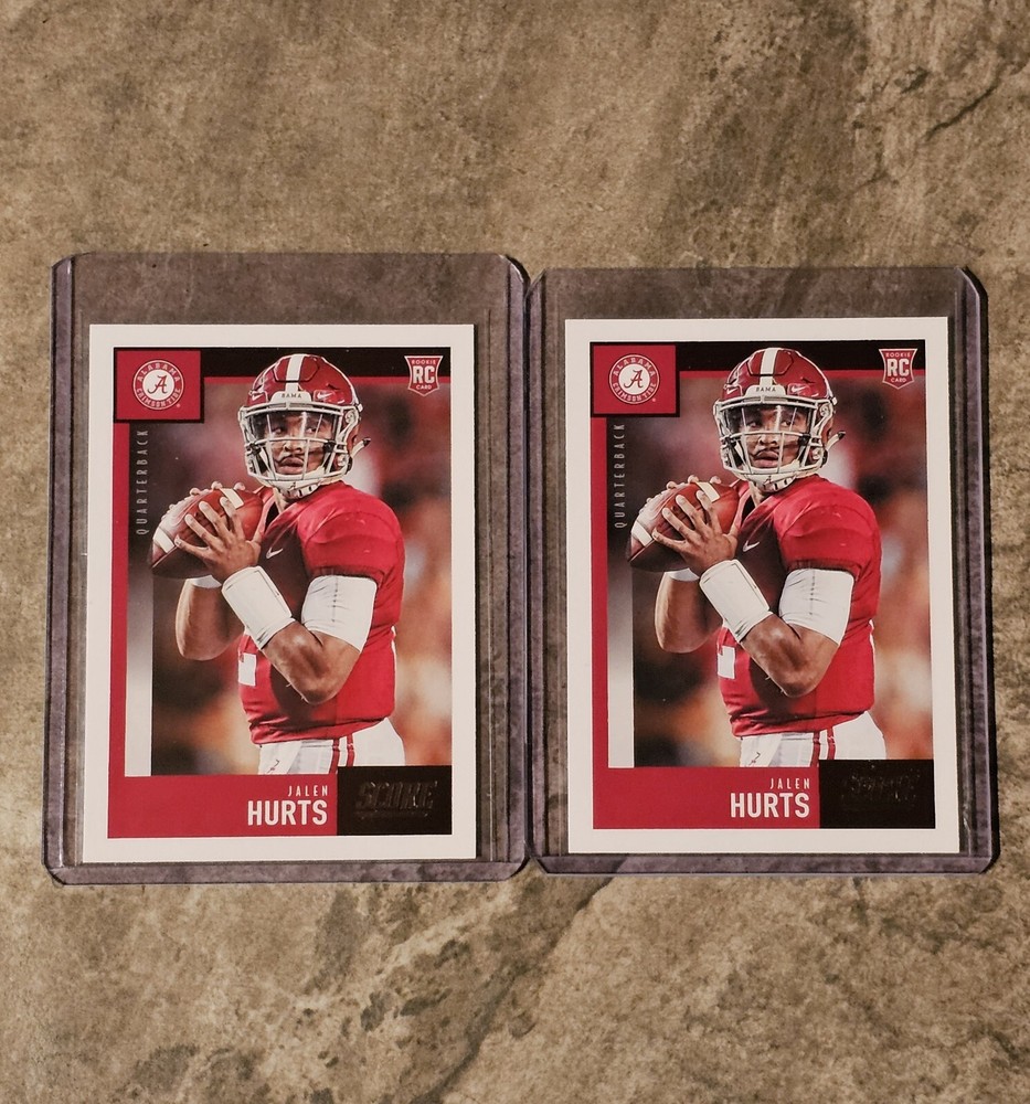 2- Jalen Hurts 2020 Score Rookie Cards RC Alabama Philadelphia Eagles #394 🔥