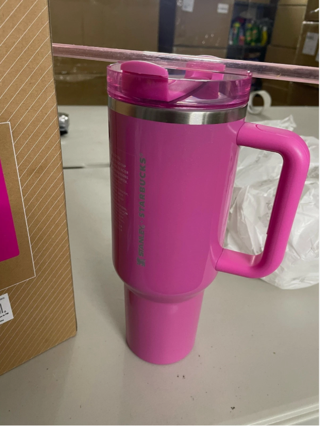 Stanley x Starbucks Berry Pink Glitter Stanley Tumbler 40 Oz Free Shipping