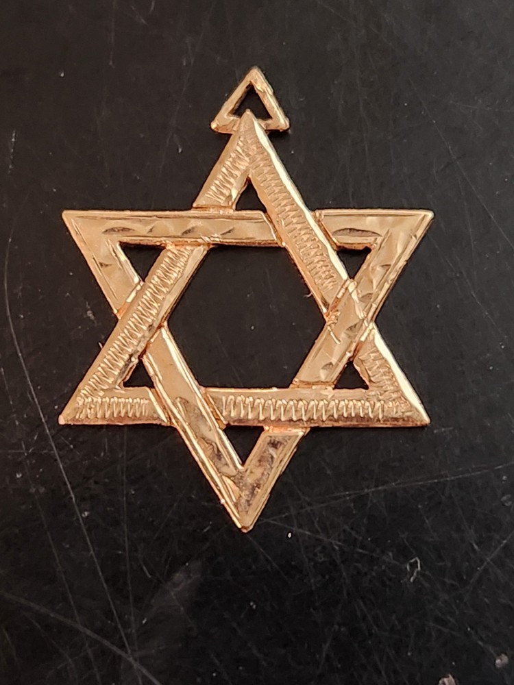 9k Gold Star Of David Pendant #C0062