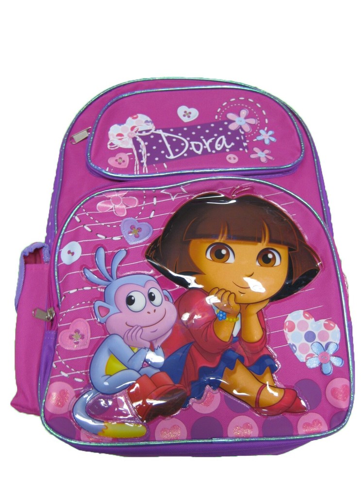 Dora the Explorer Kids Large Backpack 16x12 Inch School Bag