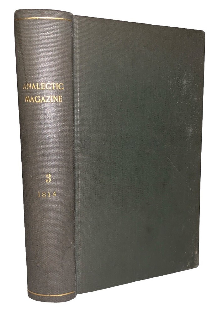1814, 1st, THE ANALECTIC MAGAZINE, VOLUME 3, JANUARY - JUNE, HISTORICAL
