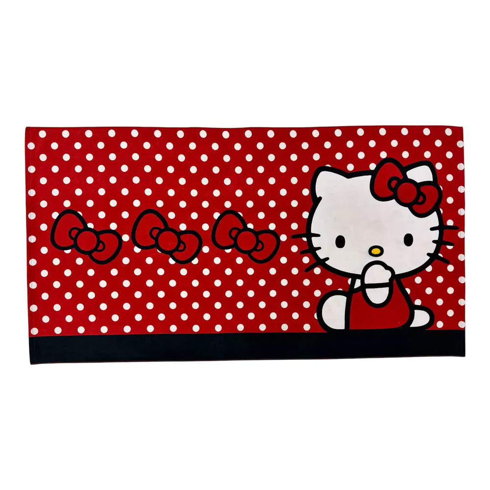 Hello Kitty Polka Dot Beach Towel 34x64 Free Shipping NWT