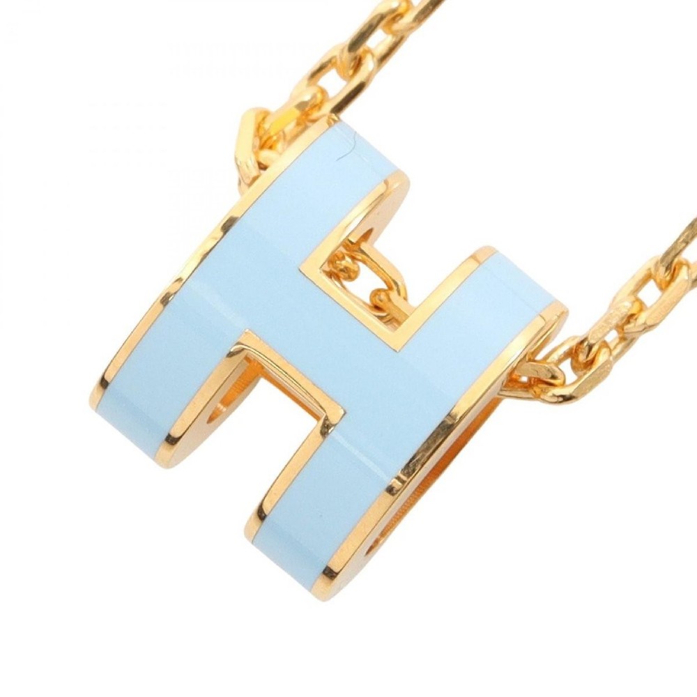 Hermes MINI POP H ASH  GP GOLD PLATED NECKLACE 304207