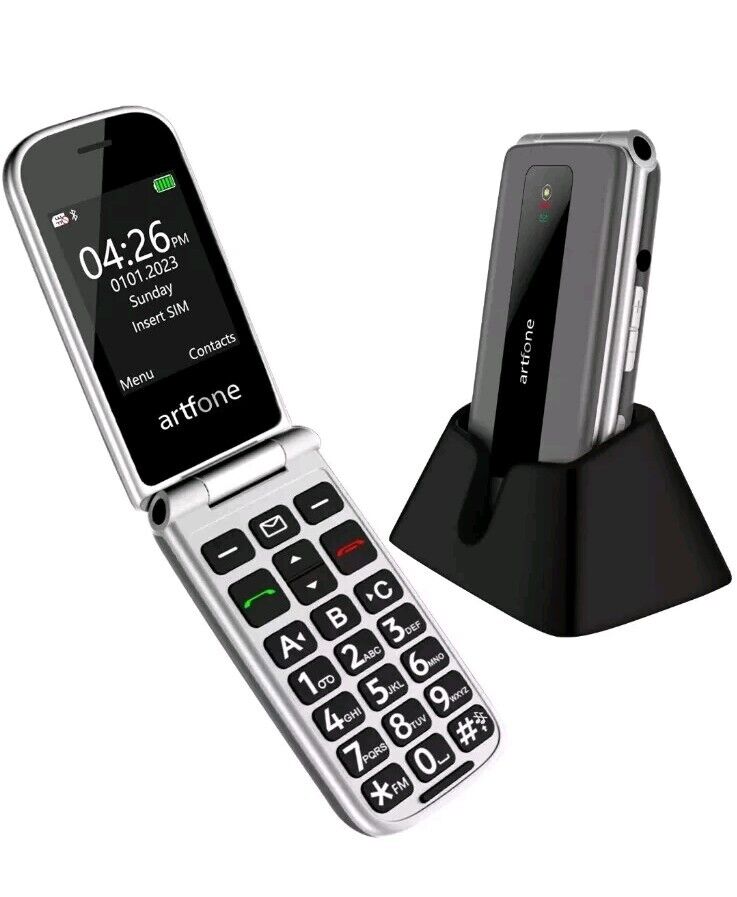 Unlocked Artfone F30 4G Senior Flip Mobile Cell Phones For Older People Dual SIM