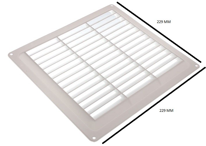 Fixed Louvre Air Vent Grille For Openings To 9 X 9 229mm Pack Of 10