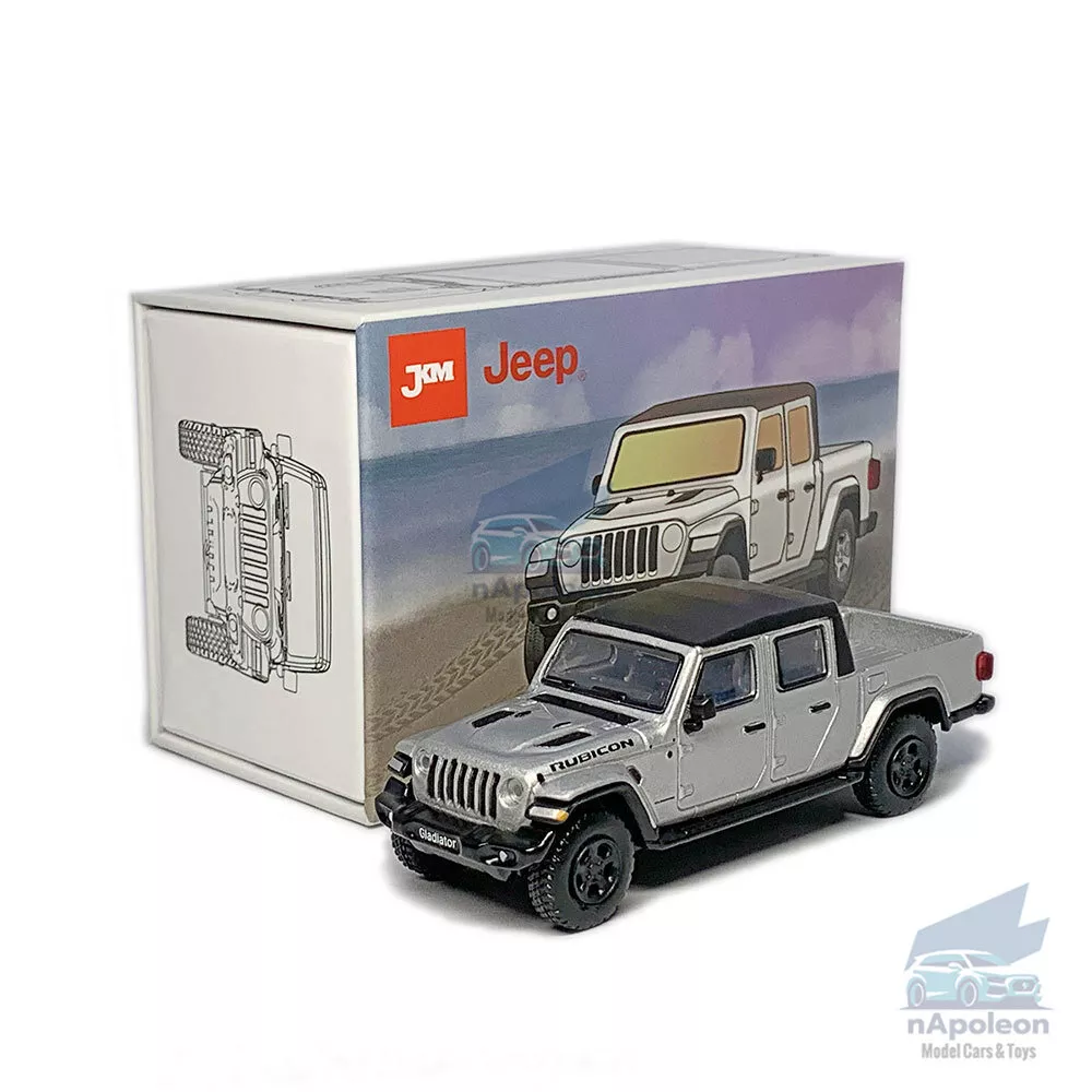 1/64 Jeep Wrangler Gladiator Pickup Modelo Coche Diecast Vehículo Colección Plateado