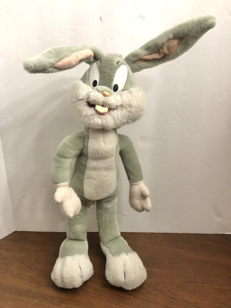 1997 Warner Bros Looney Tunes 19” Bugs Bunny Plush Toy Large Play By Play VTG