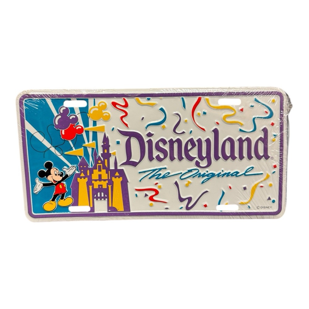 Disneyland Original Booster License Plate Mickey Mouse Disney World Florida