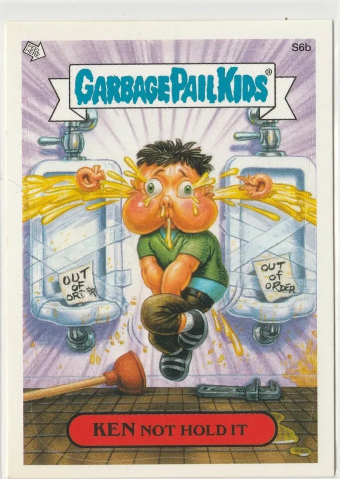 Scratch n Stink Ken Not Hold It Garbage Pail Kids GPK 2004 S6b