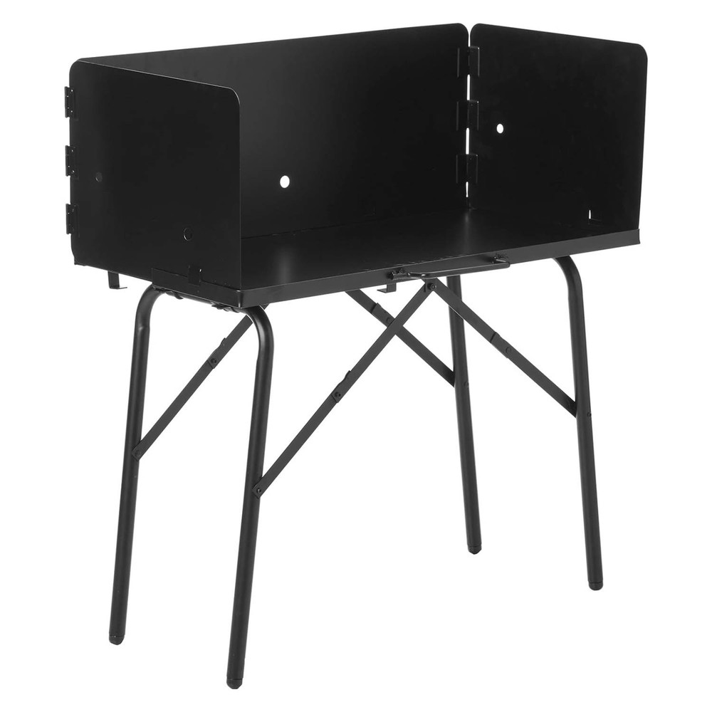 Lodge Steel Collapsible Outdoor Cooking Table, 16 x 32 x 26 Inches, Black