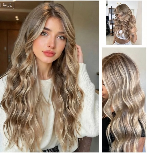 100% Human Hair 13x4 Lace Front Wig Highlight Blonde Body Wave Wigs For Women