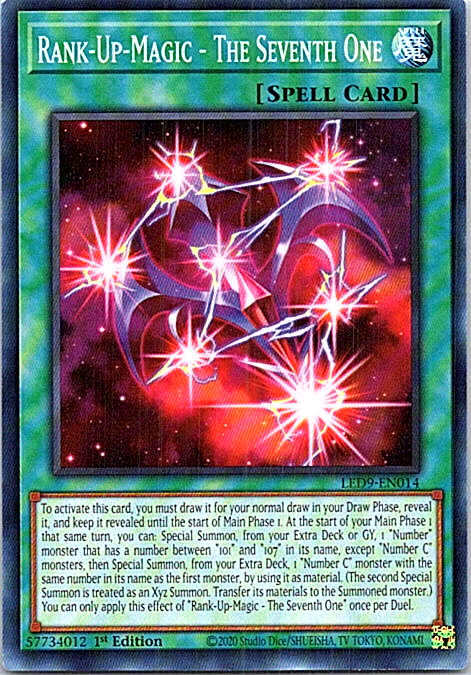 Rank-Up-Magic The Seventh One LED9-EN014 Yu-Gi-Oh Near Mint 1st Edition