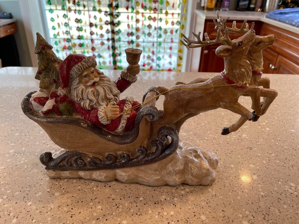 Santa and reindeer decoration