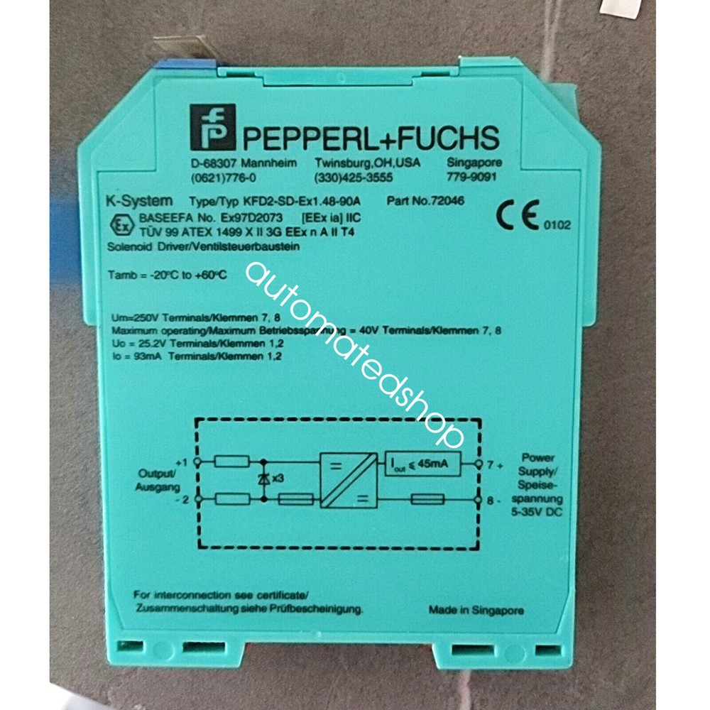 1PC NEW PEPPERL+FUCHS KFD2-SD-EX1.48-90A safety barrier Shipping DHL or FedEX