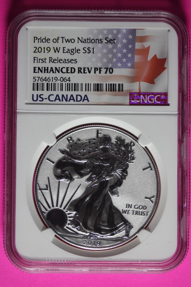 2013 W PF 70 Silver Eagle From Pride of 2 Nations Set Enhanced NGC Slab 776