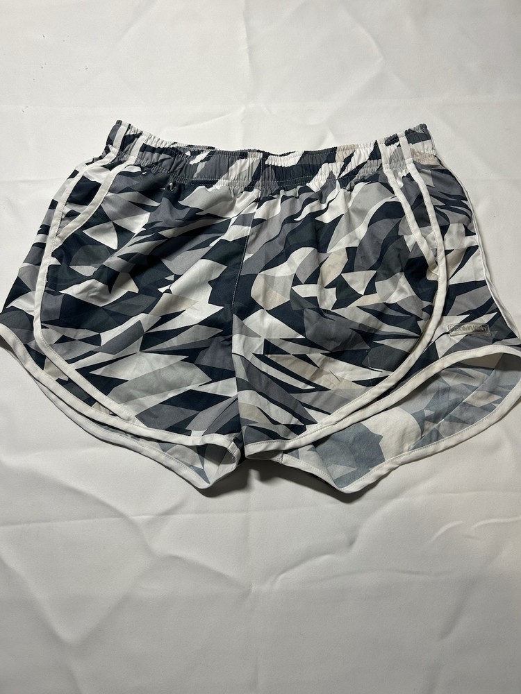 Calvin Klein Women's Athletic Activewear Shorts Geometric Gray White Black