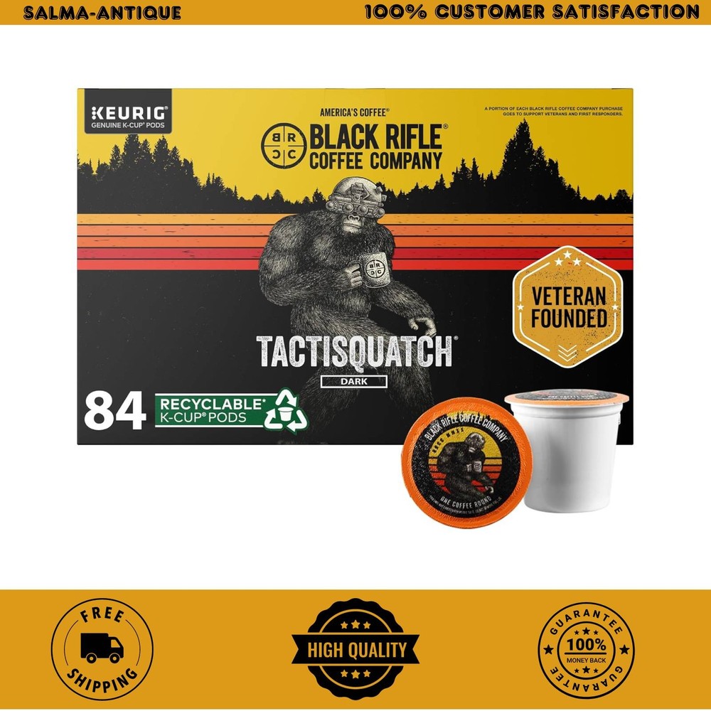 Black Rifle Coffee Tactisquatch Dark Roast 84ct Arabica K Cup Pods