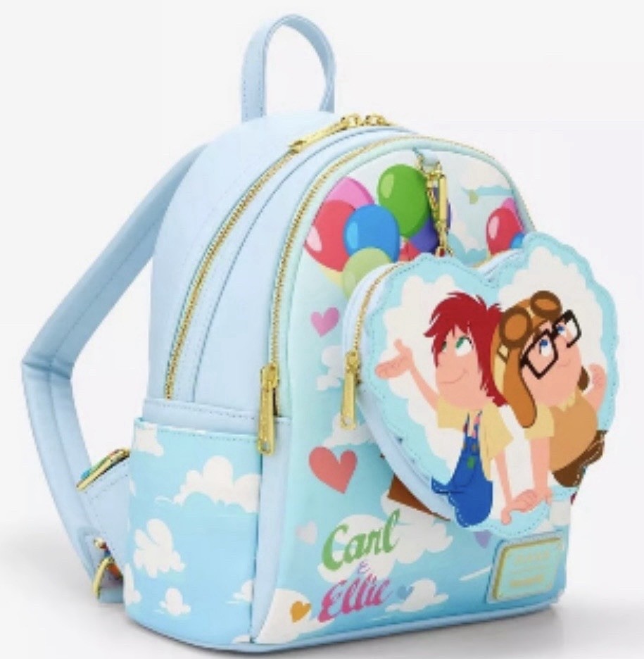 Loungefly Disney Pixar Up Mini Backpack With Coin Purse Carl & Ellie Balloon Bag
