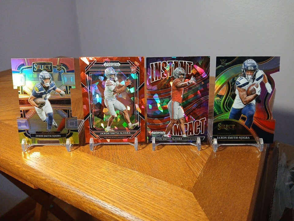 4 Parallel And PrizmcJaxon Smith-Njigba RC 2023 4 Card Lot Seattle Seahawks
