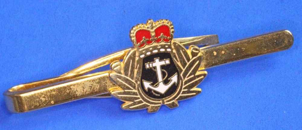 Royal Navy Enamel Tie Clip with Queen's Crown Design 32420