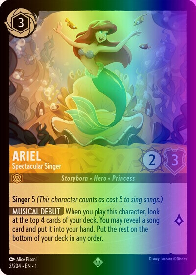 Lorcana Ariel - Spectacular Singer (2/216) The First Chapter NM FOIL