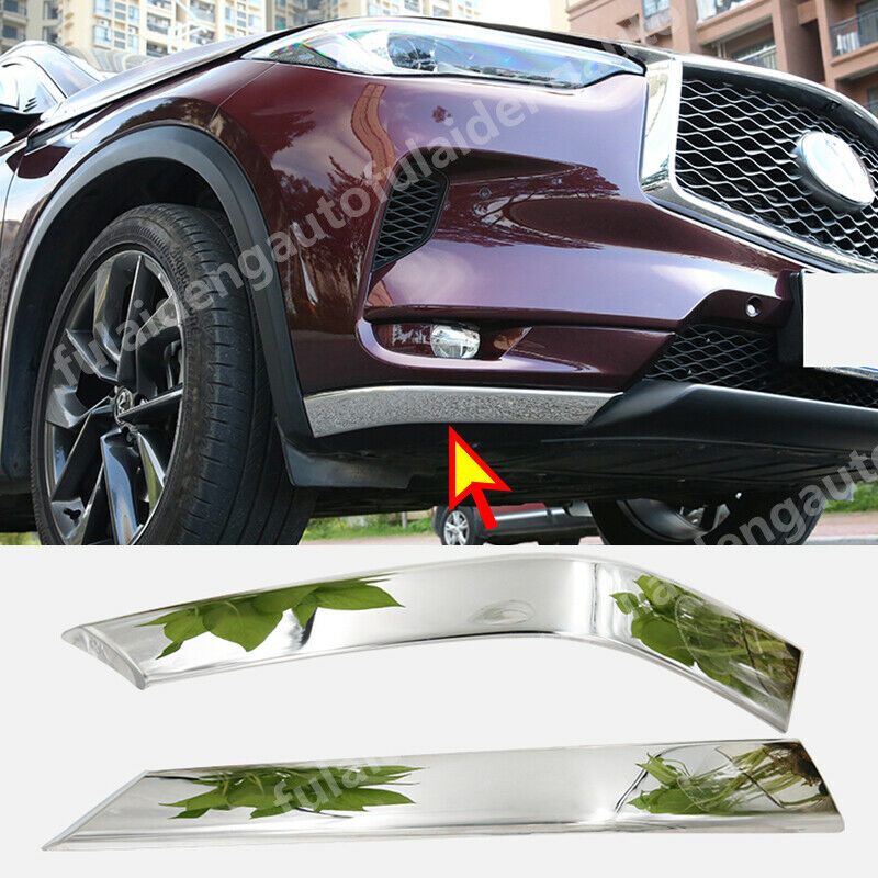 Front Corner Bumper Protector Guard Lid Sill Cover Trim For Infiniti QX50 19-24