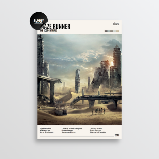 Maze Runner Scorch Trials Minimalist Movie Poster for Home Wall Decor