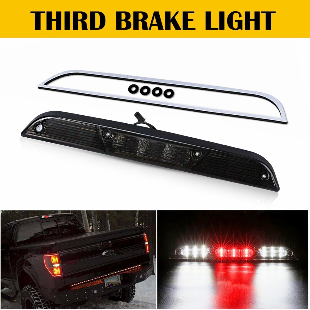 For 15-20 Ford F150 Lens Smoke LED 3RD Third Rear Brake Tail Light W/ Cargo Lamp