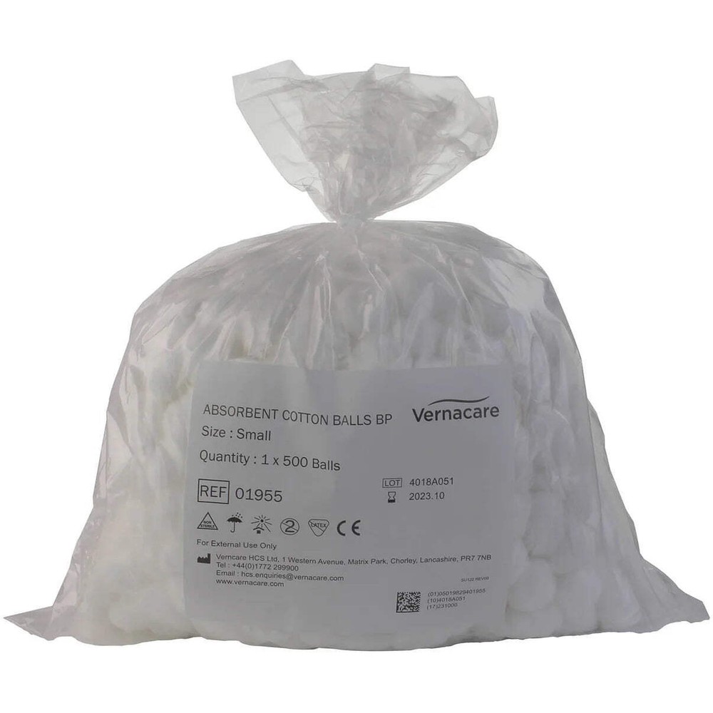 VC Small Cotton Wool Balls 500 Pack – Hygienic & Soft
