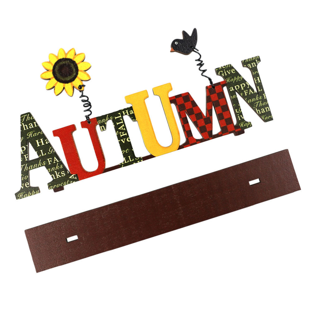 Thanksgiving Letter Ornaments Fall Decorations Pumpkin Candle