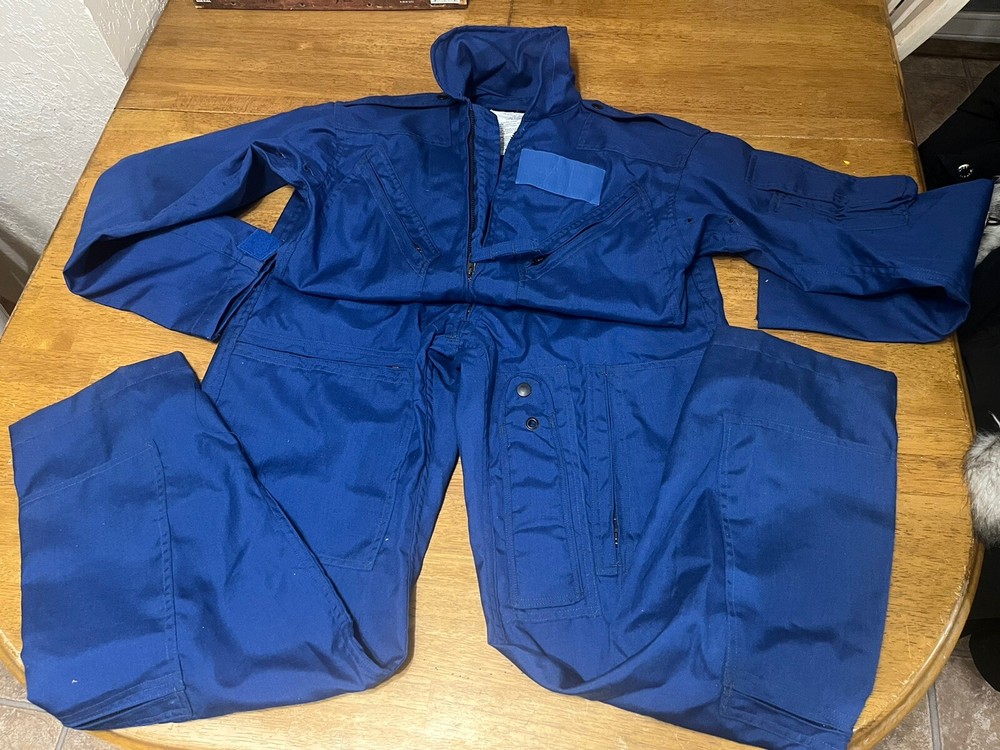 Coveralls Flyers Summer Fire-Resistant Flight Suit CWU-73P Blue Sz 36 Long