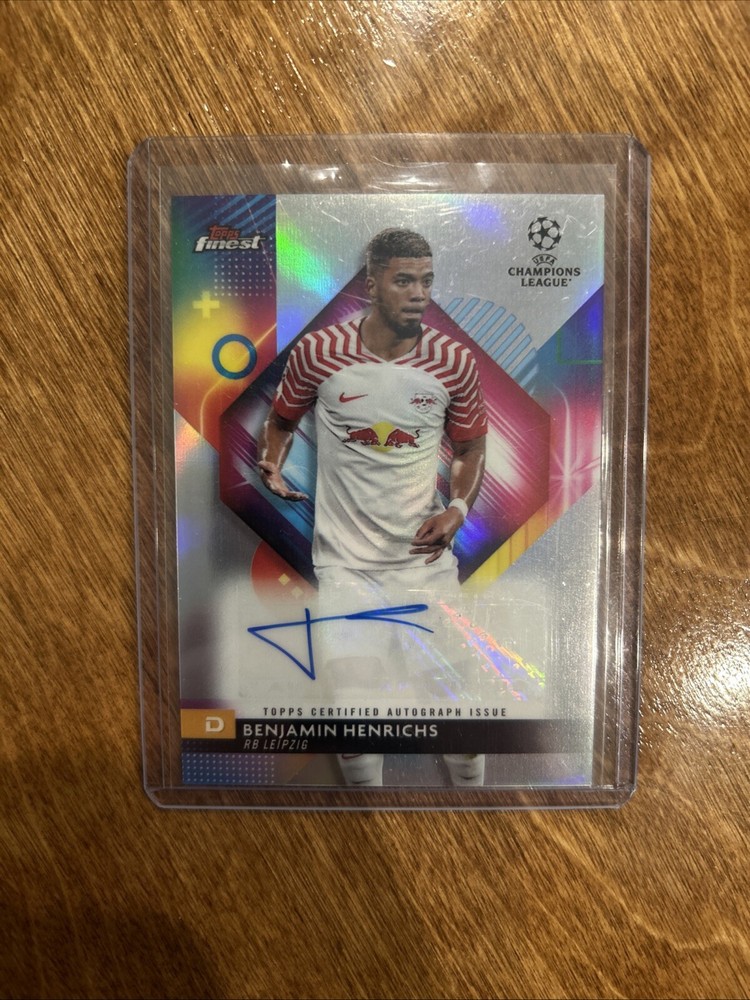 2023-24 Topps Finest UEFA Club Competitions - Autographs #A-BH Benjamin Henrich
