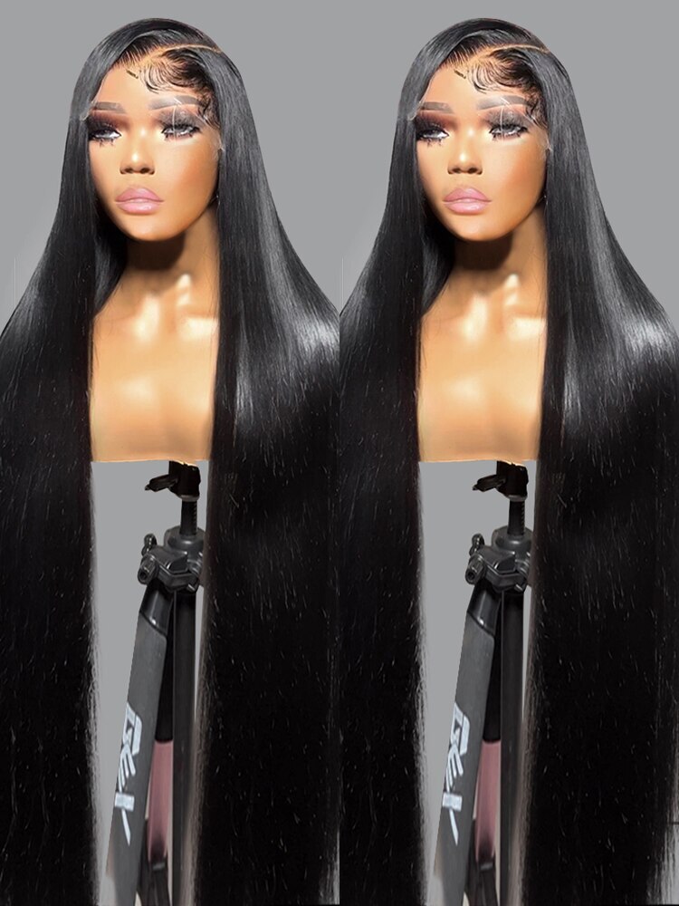 Straight 13x4 Lace Front Wig with Bleached Knots Transparent HD Lace for Women