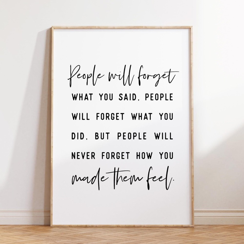 Inspirational Quotes Poster Printable Motivational Wall Art Maya Angelou People