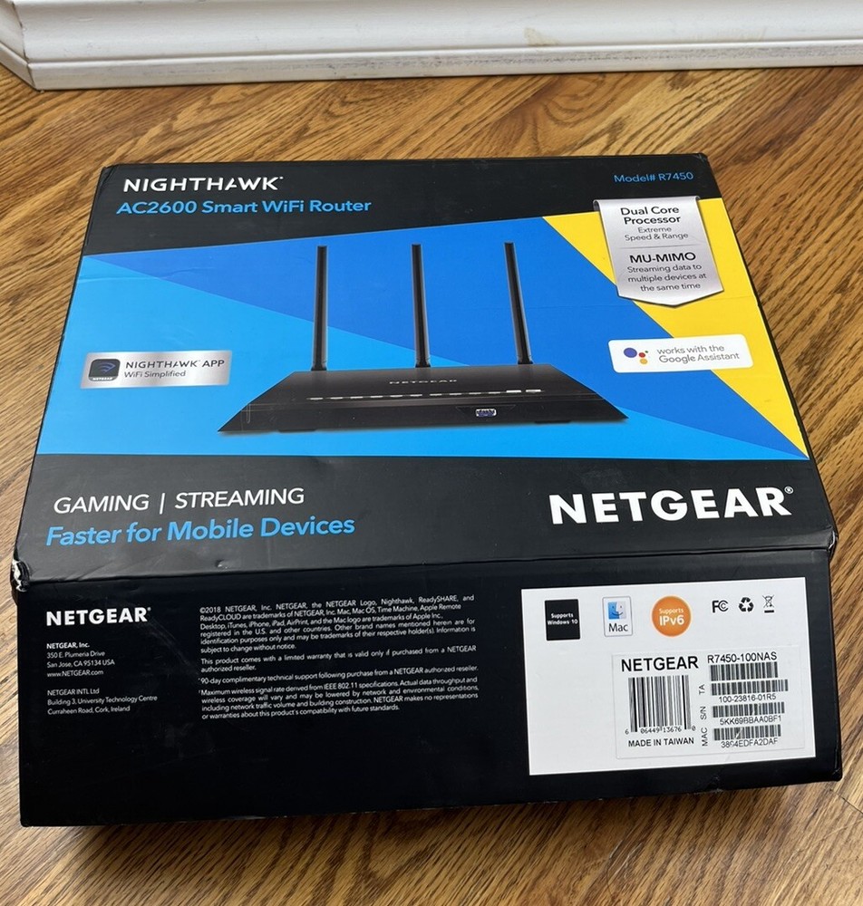 NETGEAR Nighthawk AC2600 Smart WiFi Router (R7450), Used
