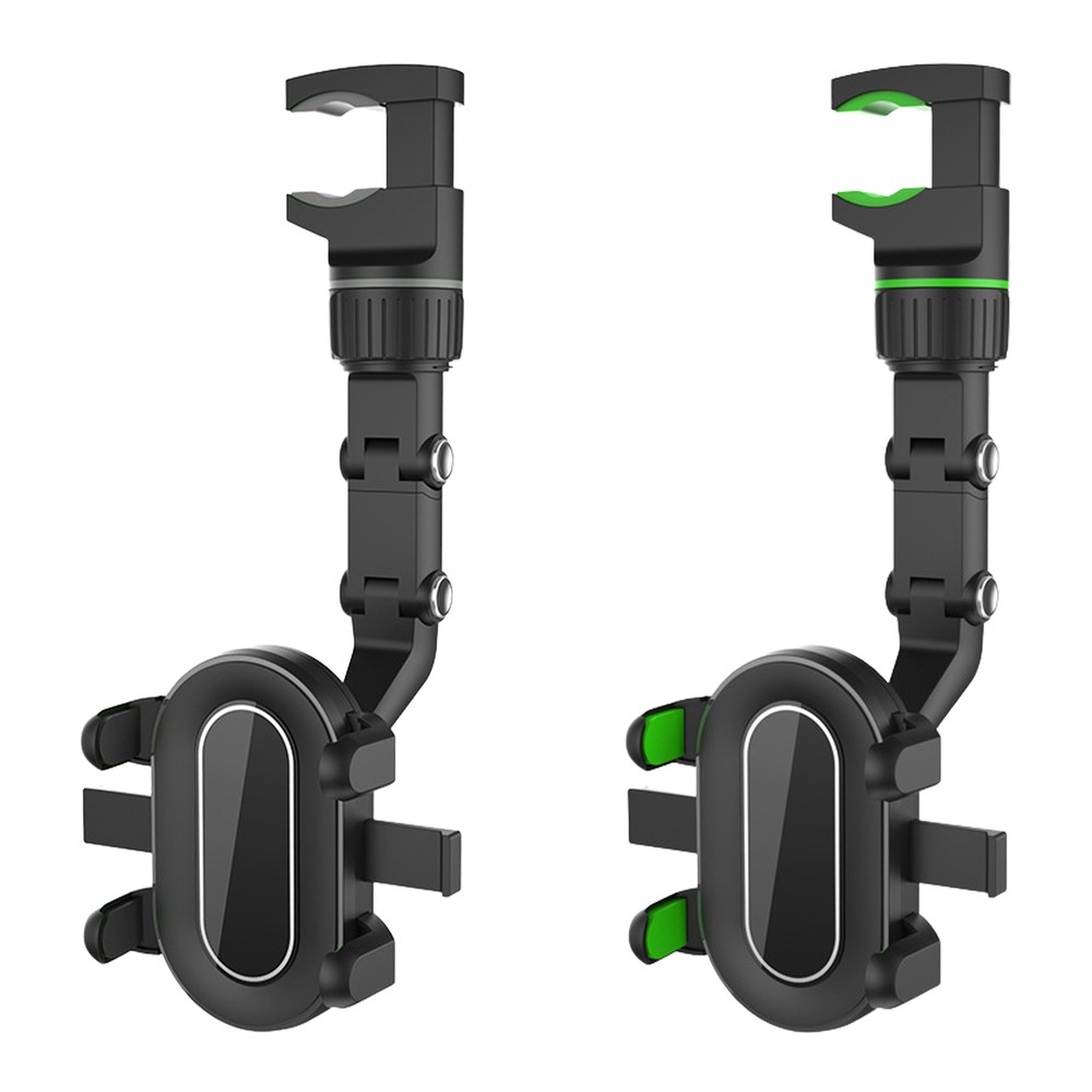 360° Car Rearview Mirror Rotation Adjustable Phone Holder Mount Multifunction