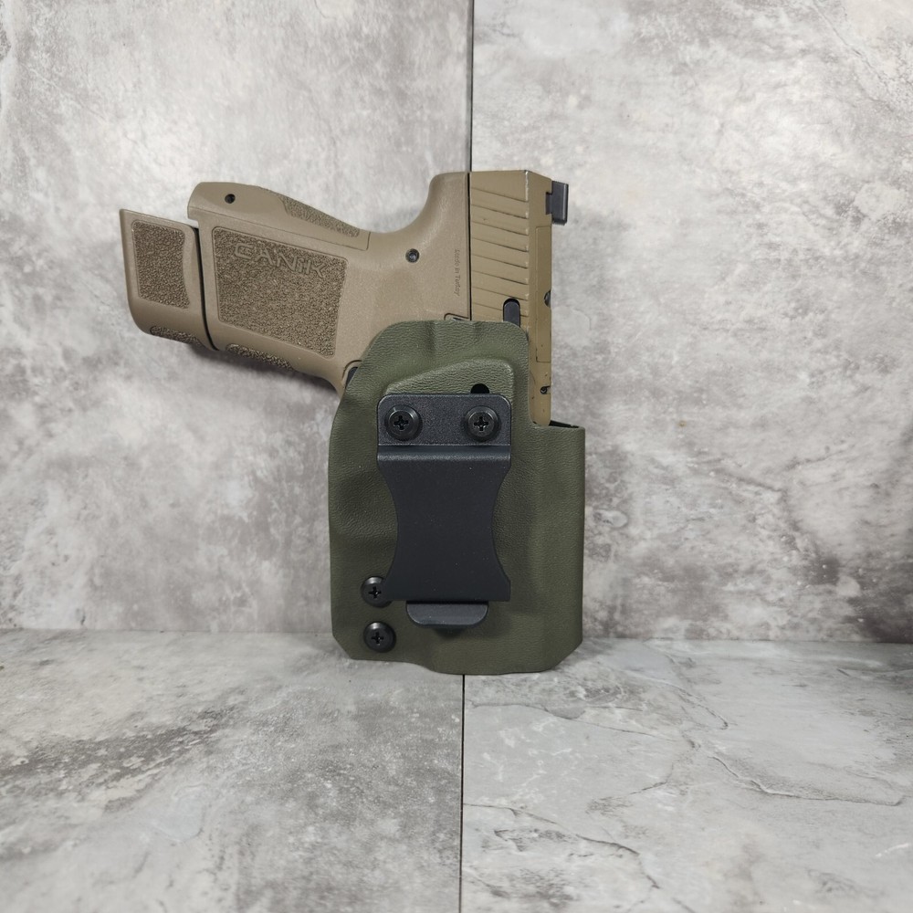 Customizable IWB Holster with FOMI Clip in OD Green for Your Firearm Model