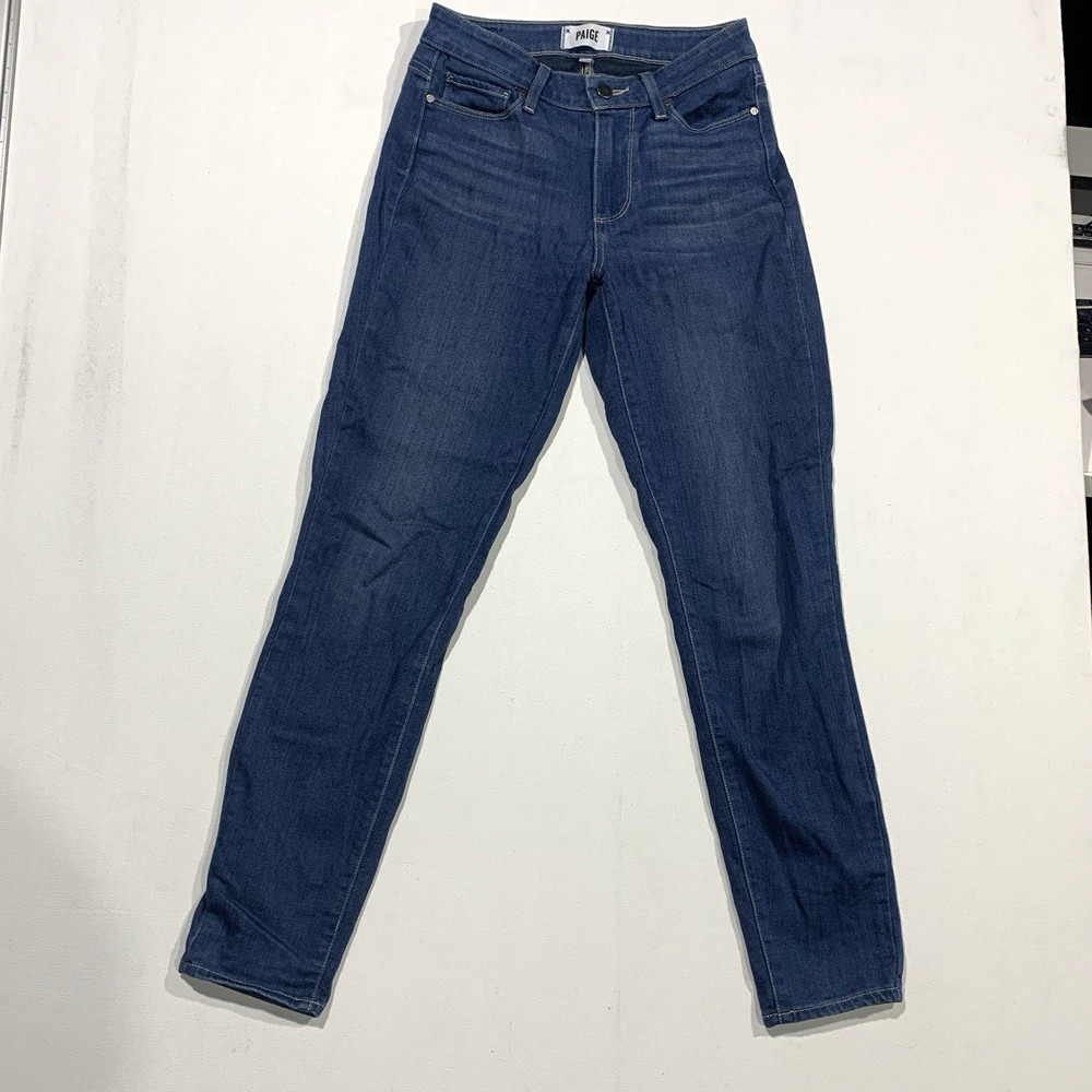 Paige Impression Wash Hoxton Ankle Skinny Blue Jeans, Size 24