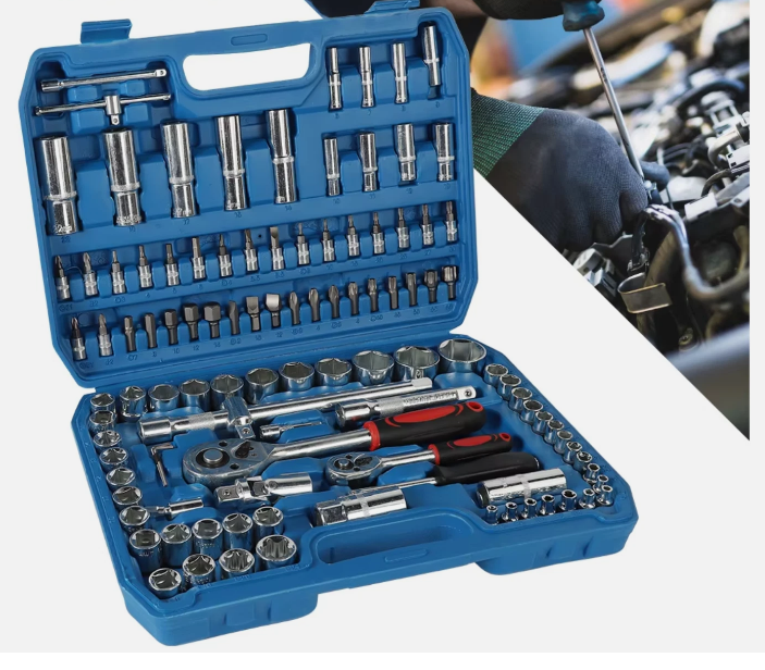 108pcs Ratchet Socket Wrench Set Car Repair Tool Torque Wrench Combo Kit 1/4 1/2