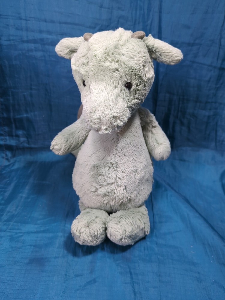 Jellycat of London Plush Sage Green Bashful Dragon Stuffed Animal Medium 12