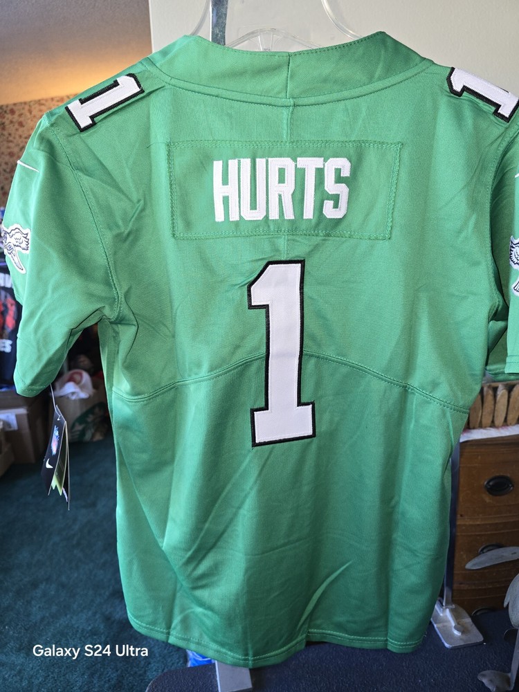 Jalen Hurts Kelly Green Philadelphia Eagles Alt Jersey - Youth large - NWT