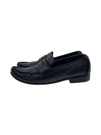 Prada Black Leather Loafers Size 26.5cm GMT20